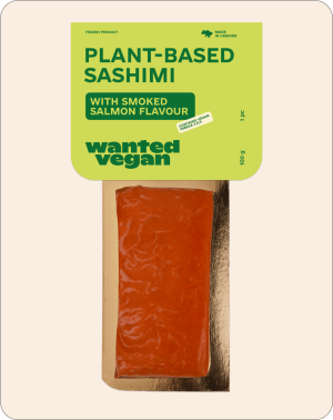 Plant-based sashimi with smoked salmon flavour